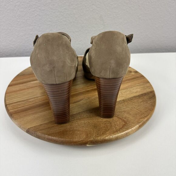 Clarks Artisan Sandals Jenness Energy Peep Toe Shoes Womens 10 Brown Strappy - Picture 3 of 7